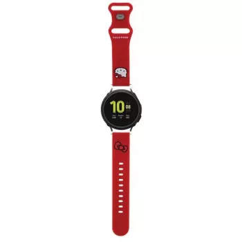 Hello Kitty universelt silikonearmbånd HKUWMSCHBLR rødt Kitty-hoved 20 mm