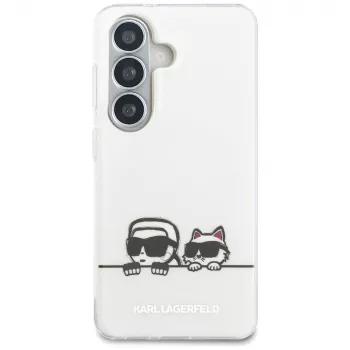 Karl Lagerfeld IML Peekaboo Karl & Choupette MagSafe-cover til Samsung Galaxy S26, Transparent