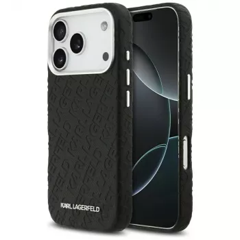 Karl Lagerfeld FW Stamped Karl MagSafe-cover til Apple iPhone 17 Pro sort