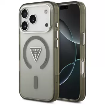 GUESS IML Gradient Triangle Logo MagSafe Case for iPhone 17 Pro - Khaki