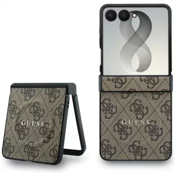 GUESS 4G Classic MagSafe-cover til Samsung Galaxy Z Flip5 – brun