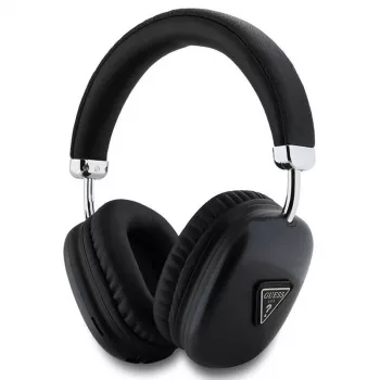 GUESS Bluetooth 5.3 Over-Ear-hovedtelefoner med metallisk trekantlogo - sort