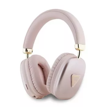 GUESS Metallic Triangle Logo On-Ear Bluetooth-hovedtelefoner V5.3 Pink