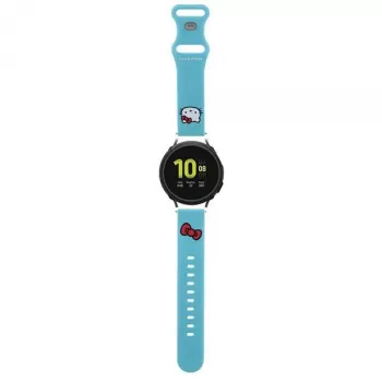 Hello Kitty universelt silikone armbånd HKUWMSCHBLB, Kitty Head, blå, 20mm