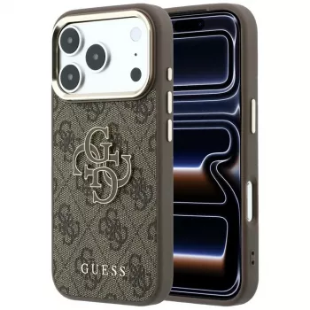 GUESS 4G & Big Resin Logo-cover til iPhone 17 Pro / 18 Pro - brun