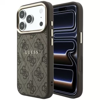 GUESS Embossed 4G Classic MagSafe Case for iPhone 17 Pro / 18 Pro - Brown