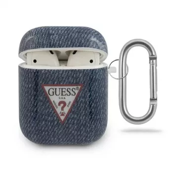 GUESS GUACA2TPUJULDB AirPods 1/2-cover mørkeblå Jeans Collection