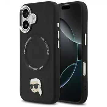 Karl Lagerfeld Karl Pin MagSafe-cover til iPhone 17 - sort