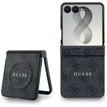 GUESS 4G Classic MagSafe-cover til Samsung Galaxy Z Flip8 - sort