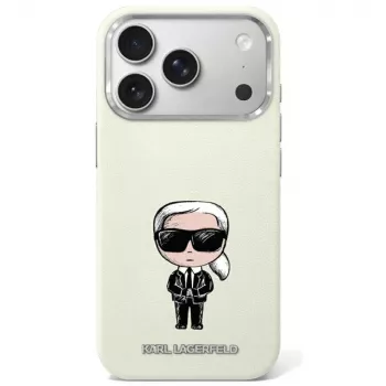 Karl Lagerfeld Smooth Ikonik Sketch MagSafe-cover til iPhone 18 Pro / 17 Pro Beige