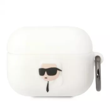 Karl Lagerfeld KLAPRUNIKH AirPods Pro-cover hvid Silikone Karl Head 3D