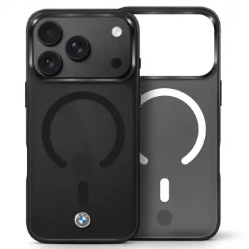 BMW Sign Frosted IML & Metal Logo MagSafe-cover til iPhone 18 Pro Max / 17 Pro Max - sort