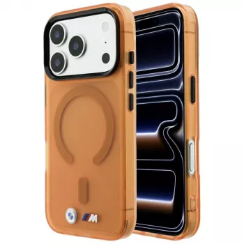 BMW M IML Frosted Metal Logo & Trims MagSafe-cover til iPhone 18 Pro / 17 Pro - Orange