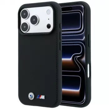 BMW M Quadrille Kevlar Metal Logo MagSafe-cover til iPhone 18 Pro / 17 Pro - sort