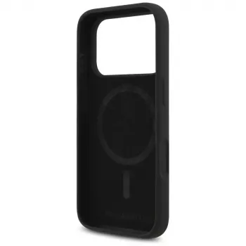 Karl Lagerfeld Silikone Karl & Choupette Ring MagSafe-cover til iPhone 17 Pro Max - sort