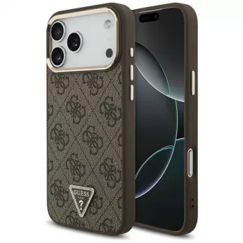GUESS 4G Triangle Logo MagSafe-cover til iPhone 18 Pro Max / 17 Pro Max - brun