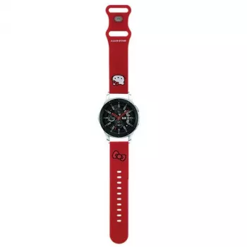 Hello Kitty Universelt silikonearmbånd 22 mm Rødt Kitty-hoved