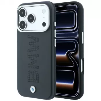 BMW Signature Centered Deboss MagSafe-cover til iPhone 18 Pro / 17 Pro - grå