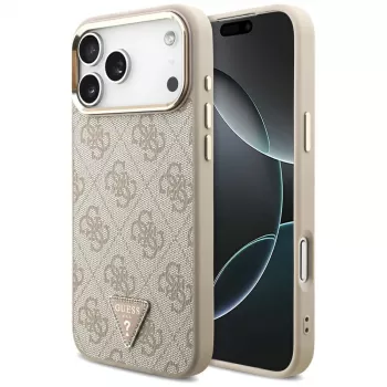 GUESS 4G Triangle Logo MagSafe-cover til iPhone 18 Pro Max / 17 Pro Max - roséguld