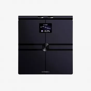 Withings Body Fit smartvægt med segmenteret kropssammensætning, stofskifte- og hjertehelbredsanalyse, medicinsk udstyr, sort