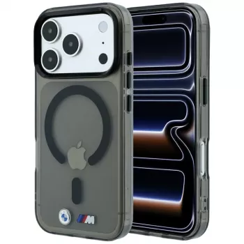 BMW M IML Glossy Metal Logo & Trims MagSafe-cover til iPhone 18 Pro / 17 Pro - sort