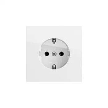 Gira 446670 SCHUKO-stikkontakt, indbygget, ren hvid glans, 16 A, 250 V, System 55