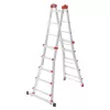 Hailo M80 4x5 Rung Ladder Multi-Purpose Combination Ladder, Aluminium, 20 Rungs, 150 kg, EN 131 Professional