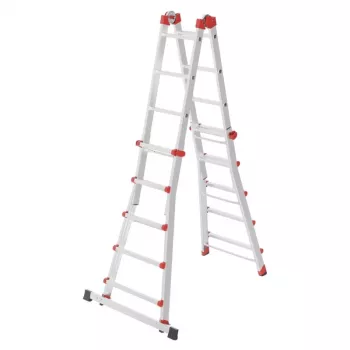 Hailo M80 4x5 trins multifunktions-kombistige, aluminium, 20 trin, 150 kg, EN 131 Professional