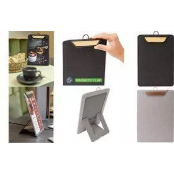 SIGEL Menu Clipboard KB224 Light Grey Brown A4 PU MDF