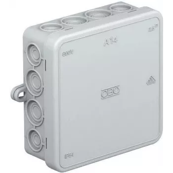 OBO A 14 kabeldåse 100x100x38 mm lysegrå RAL 7035 IP55