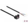 Delock gaffellysbarriere 5 mm type L med 4 åbne kabelender NPN L/D valgbar 2 m
