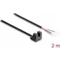 Delock gaffellysbarriere 5 mm L-type med 4 åbne kabelender PNP L/D omskiftelig 2 m