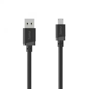 Hama USB-A til Micro-USB kabel, 2 m, sort