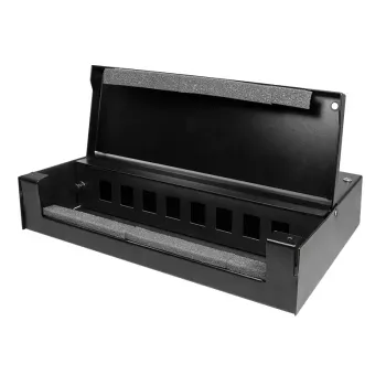 LogiLink NP0091 Consolidation Point Box for 8 or 12 Keystone Modules, Metal, Black