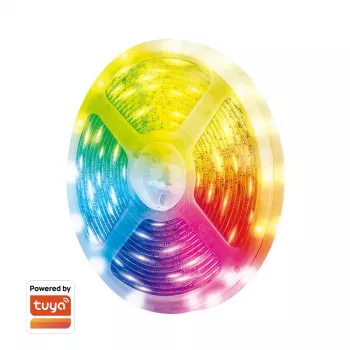 LogiLink WiFi Smart RGB+5700K lysliste, 5m, Tuya-kompatibel