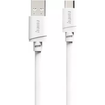 Hama USB-A til USB-C kabel, 2 m, hvid