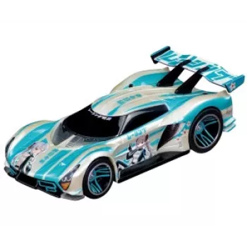 Carrera GO Kaze Dash elektrisk slotcar-racersæt 1:43 skala med loop og overførsel, 2 biler, 2 controllere, 3,6 m bane, fra 6 år