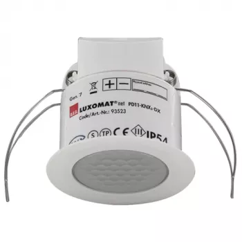 BEG PD11-KNXs-FLAT-DX-DE KNX tilstedeværelsesmelder, indbygning, 360°, hvid