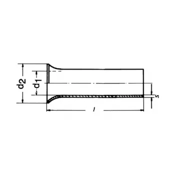 Klauke 8122V rørkabelsko, 70 mm², M12, fortinnet kobber