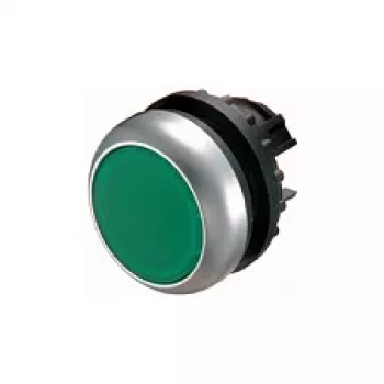 Eaton M22-D-G flad trykknap-betjening, grøn, momentan, 22,5 mm, IP66/IP67/IP69K