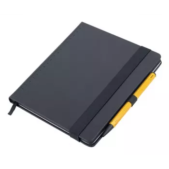 TROIKA BLACK SLIMPAD A5 notesbog med gul pen