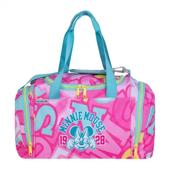 McNeill Disney Minnie Mouse sportstaske, pink/rød, 16L, polyester, børn
