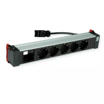 Bachmann POWER FRAME 5x Schuko-stikdåse 1x modulslot 0,2m GST18i3 sort