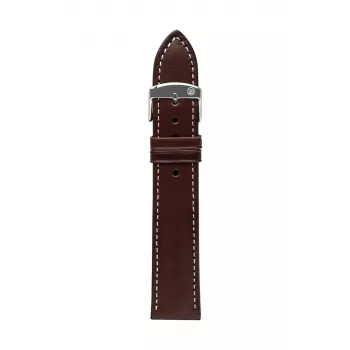 Zeppelin læderrem, brun, 22 mm