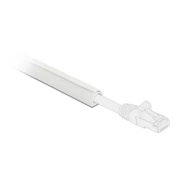Delock selvklæbende kabelkanal med skydelåg 25 x 10 mm, 1 m, 5-pak, hvid