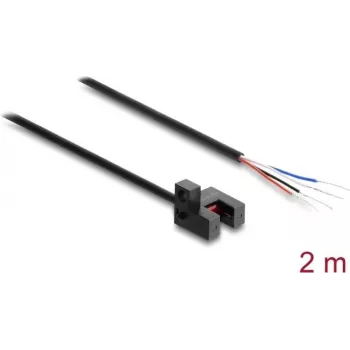 Delock gaffellysbarriere 5 mm type R med 4 åbne kabelender PNP lys-/mørkekobling 2 m