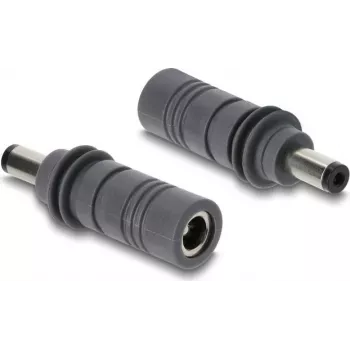 Delock DC 5,5 x 2,1 mm til DC 5,5 x 2,1 mm adapter, kompatibel med Starlink Mini, grå