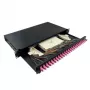 LogiLink 19 inch 1U 24-port LC duplex OM4 multimode splejseboks patchpanel, sort