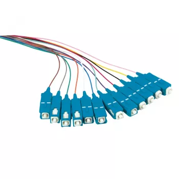 LogiLink fiberpigtail-sæt 12 x SC OS2 2m, farvet, blåt stik
