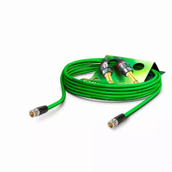 Sommer Cable SC-Vector 0.8/3.7 HD-SDI video-patchkabel, BNC-stik til BNC-stik, NEUTRIK, grøn, 5 m (VTGR-0500-GN-SW)